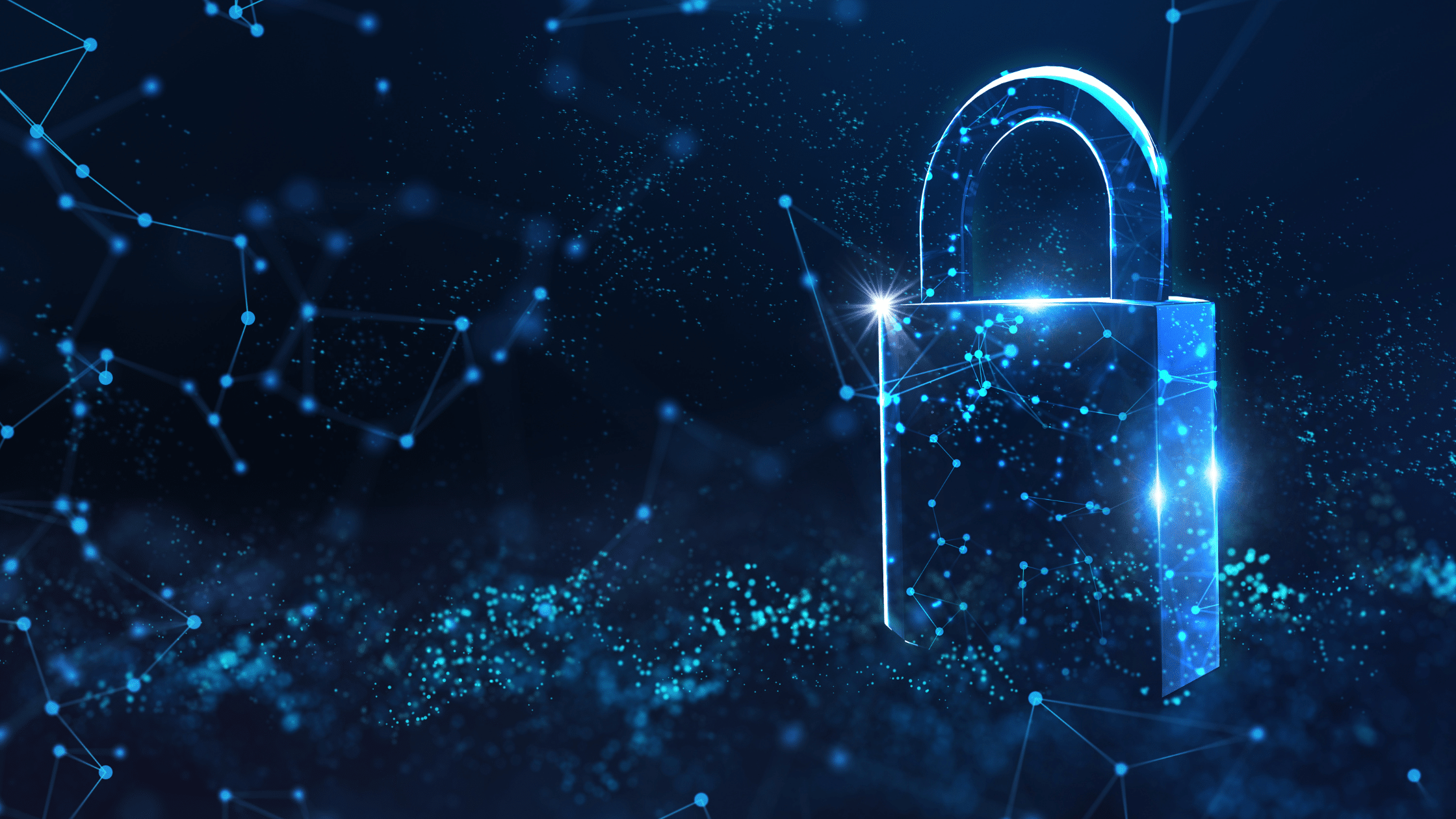 Digital lock with blue dots